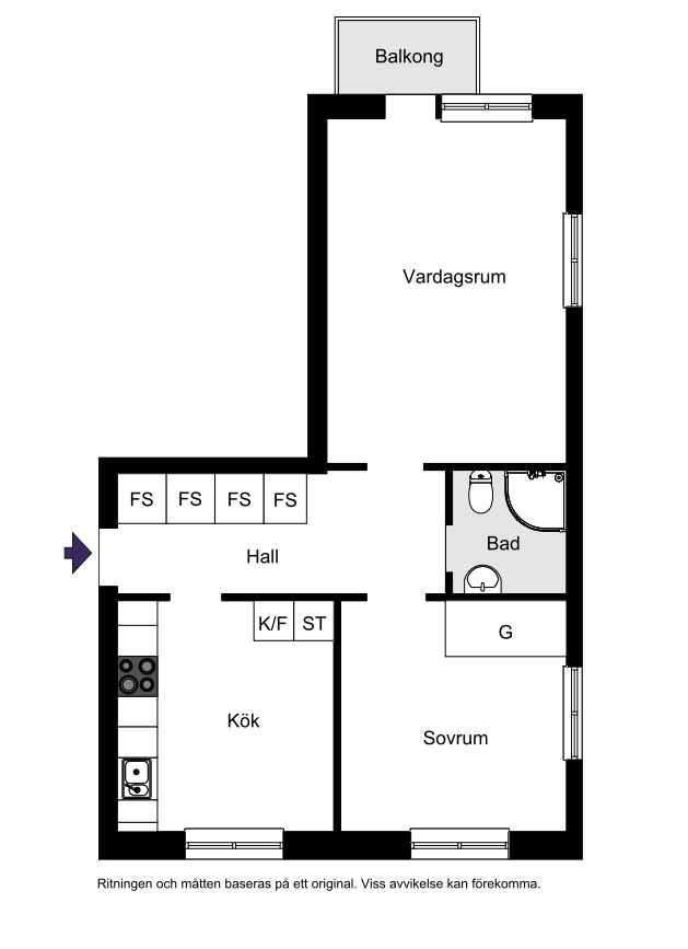 Planritning Trädgårdsgatan 4B