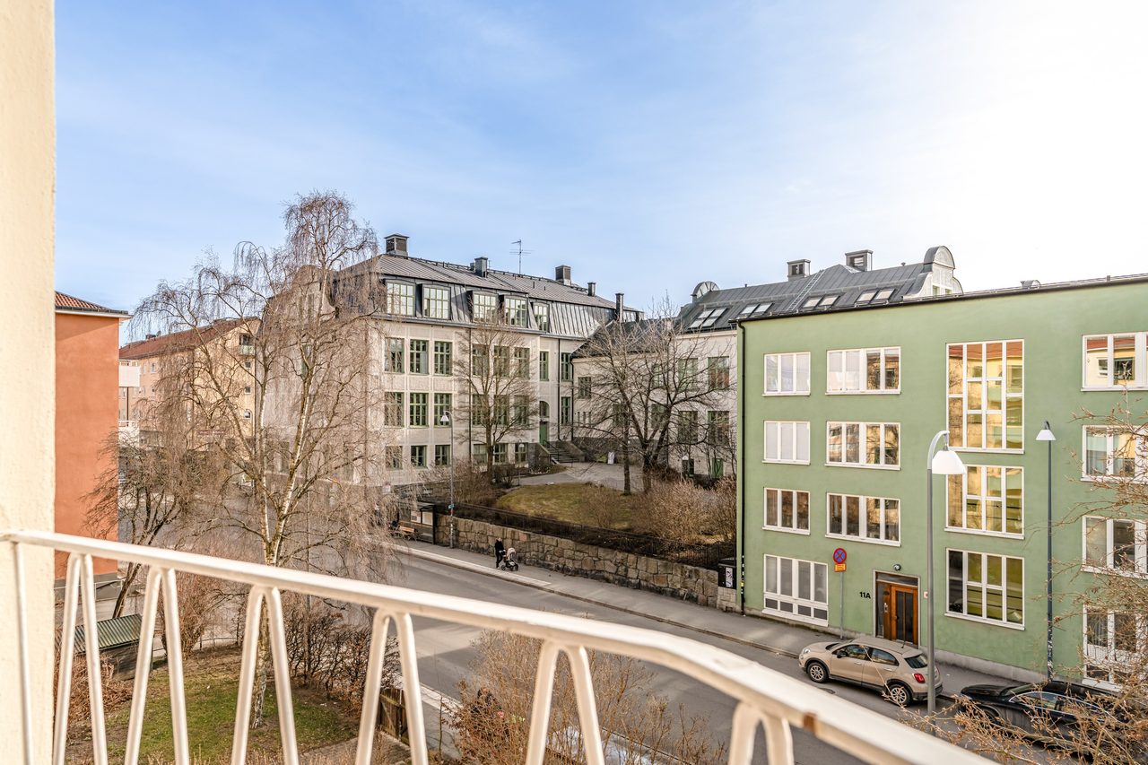 Härliga vyer från en av de franska balkongerna!