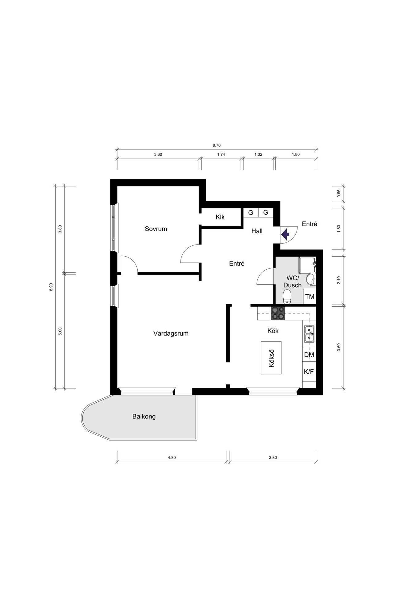 Augustendalsvägen 30, 5 tr