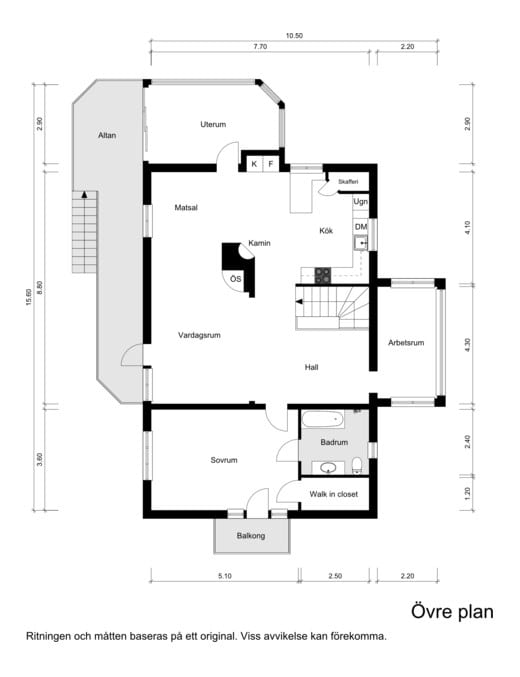 Planlösning övre plan