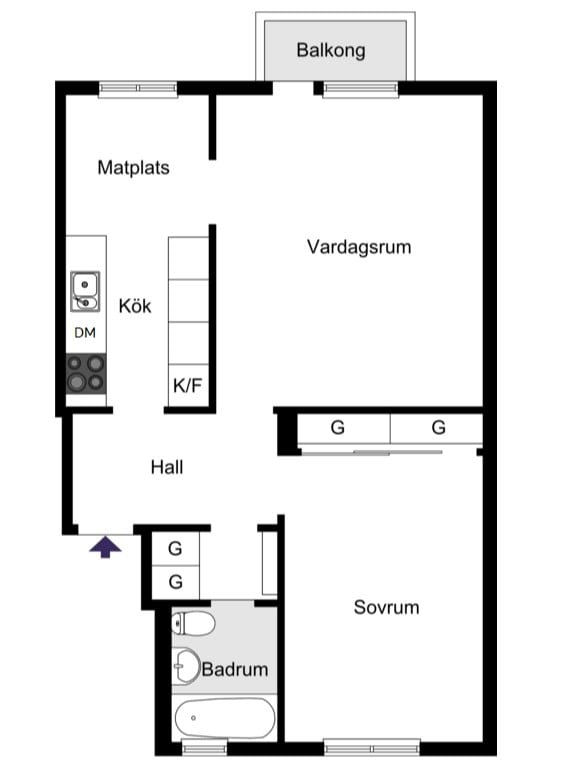 Skridskovägen 14, vån 3/3