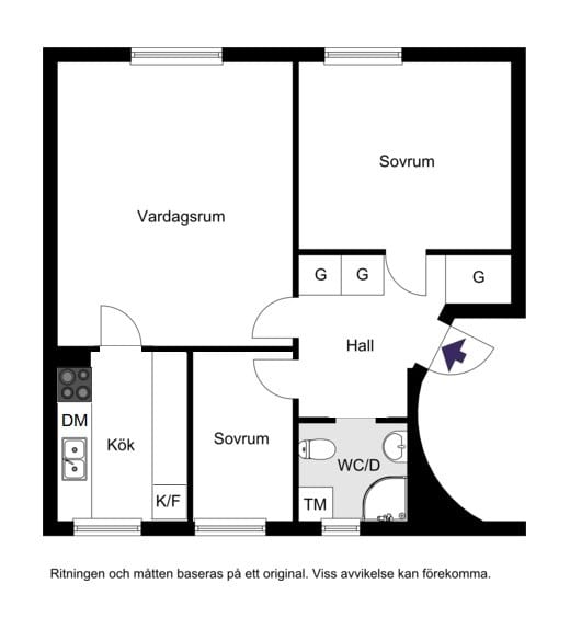 Cedergrensvägen 56, 2 tr