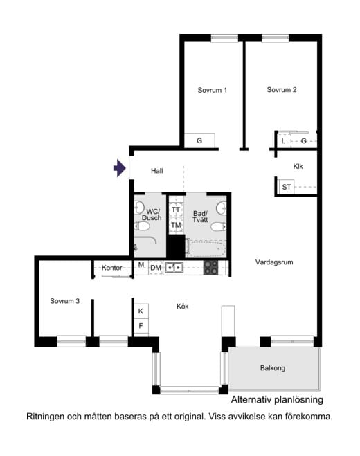 Alternativ planritning