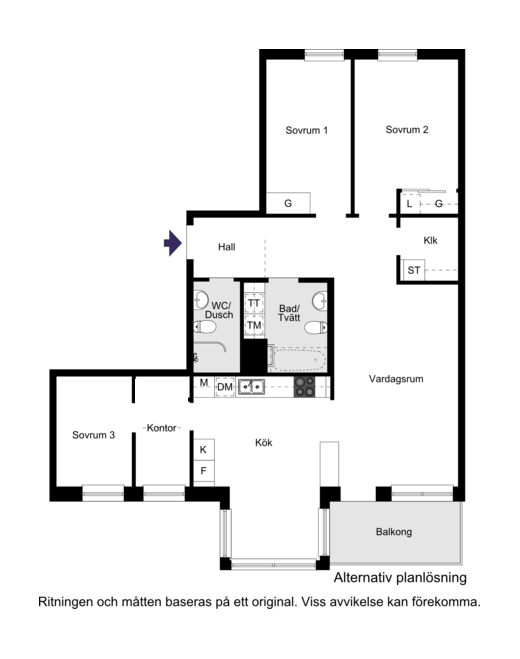 Alternativ planritning