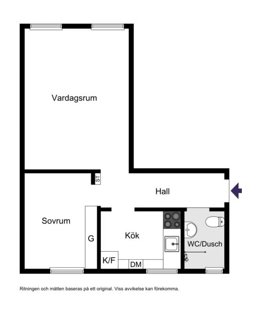 Hökmossevägen 68, 1 tr