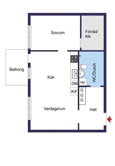 Midsommargränd 2, 4 tr