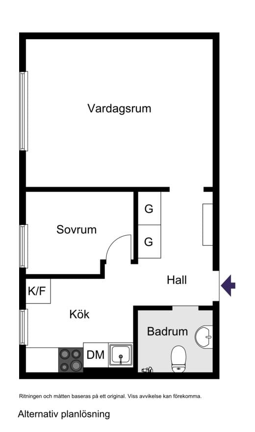 Pilgrimsvägen 54A, 2 tr.