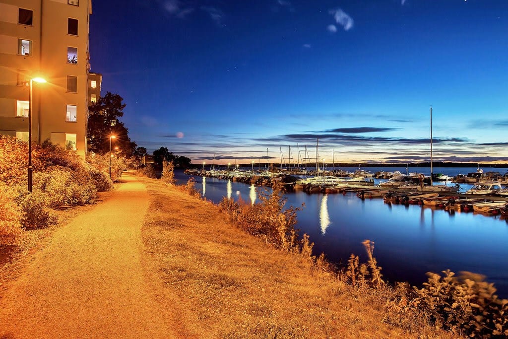 Strandpromenad vid Bolinder Strand