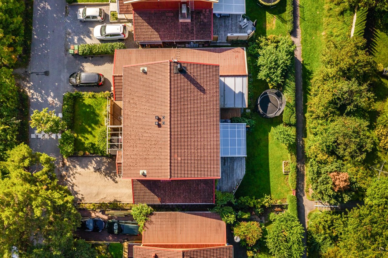 Fastigheten sedd ovanifrån