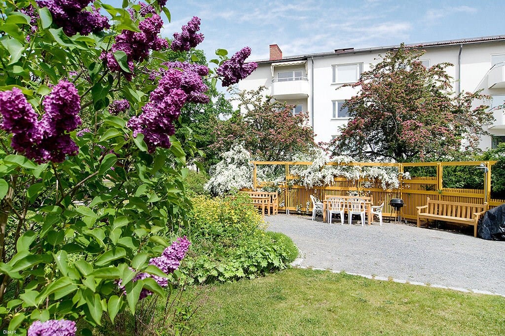 Innergård med grillplats