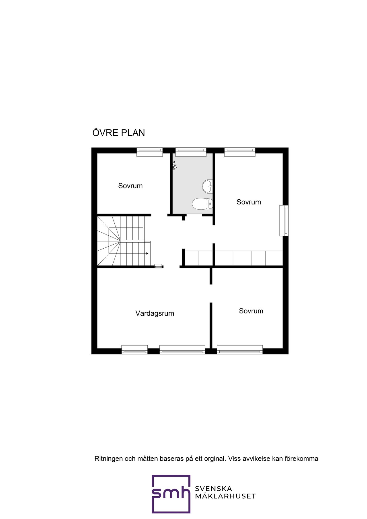 Planritning övre plan
