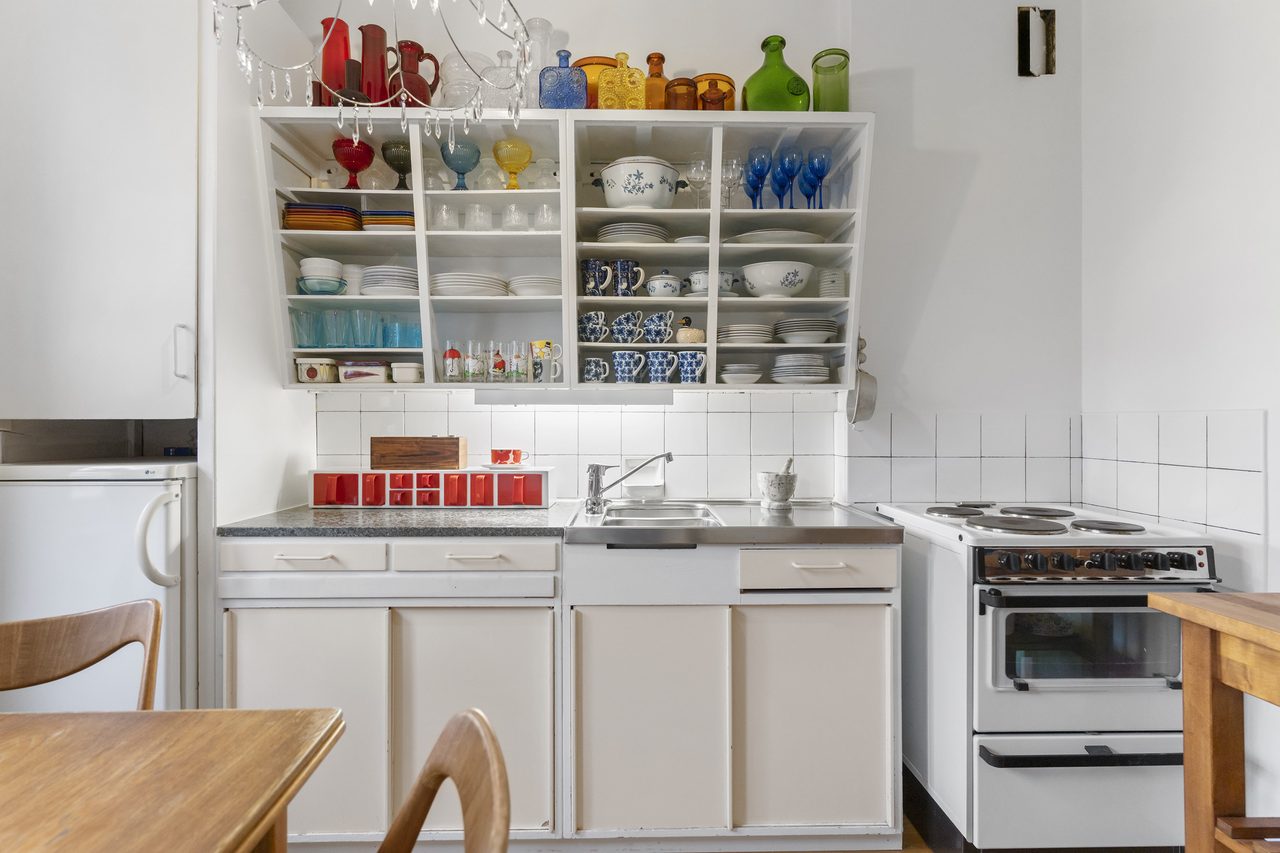 Arbetsvänligt retrokök.