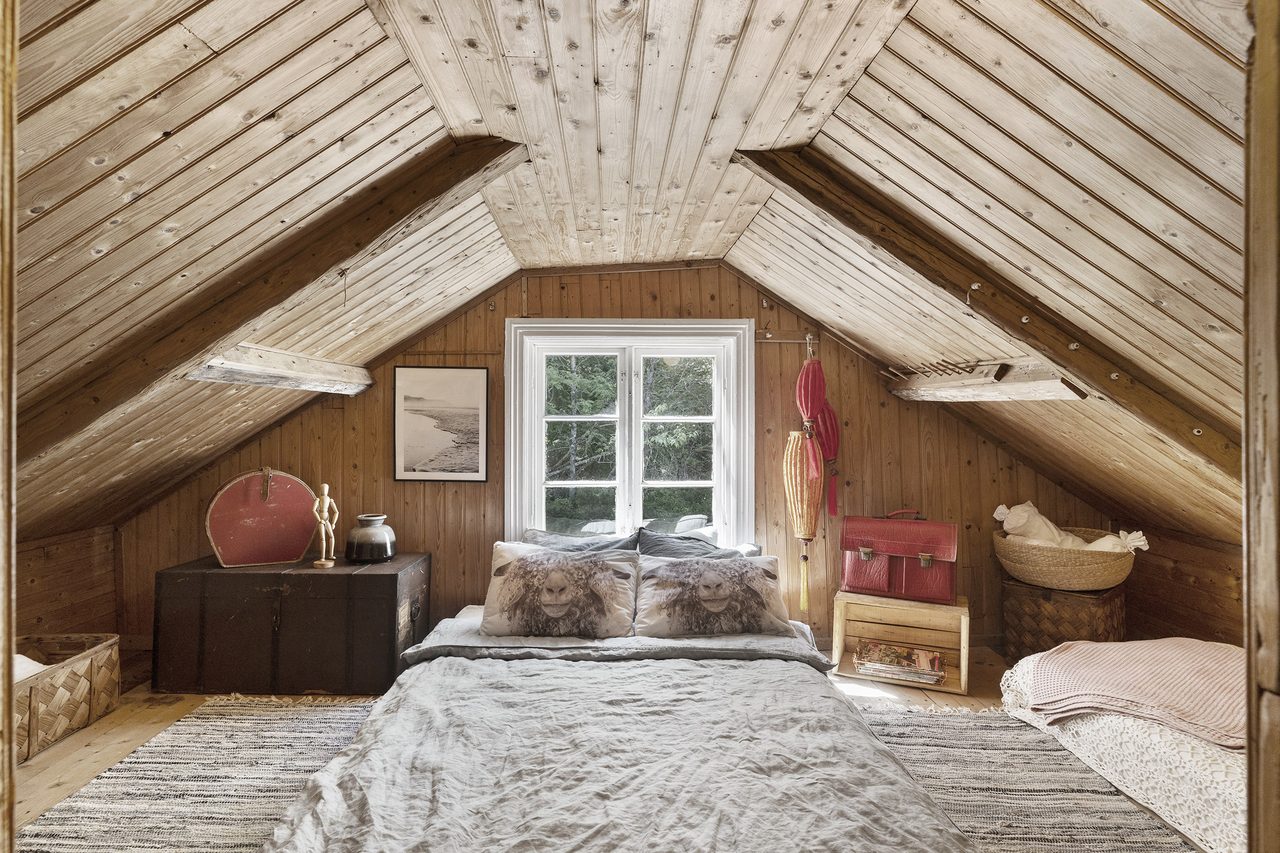 Mysig utsikt över grönskan utanför.