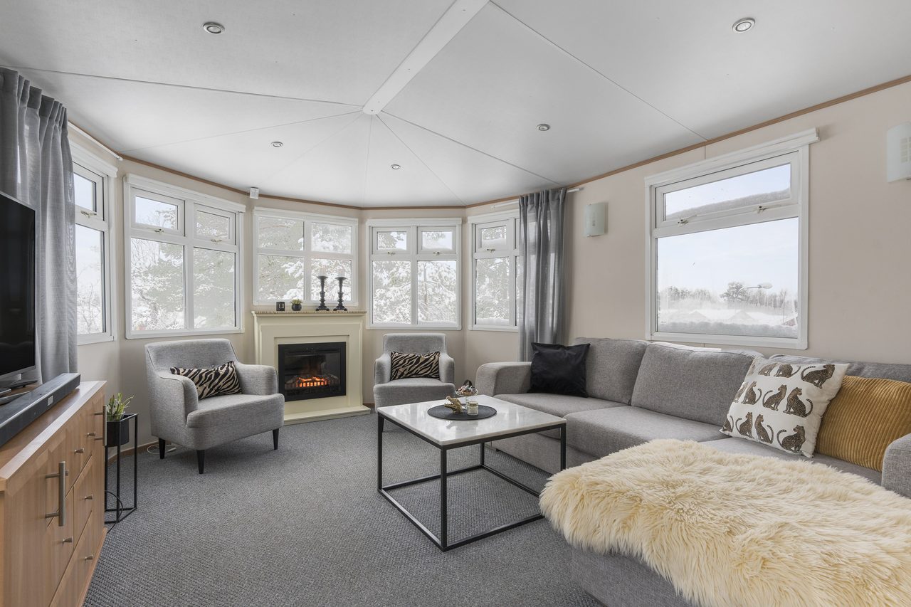 Villavagnen inrymmer sällskapsyta med kök, två sovrum och badrum.