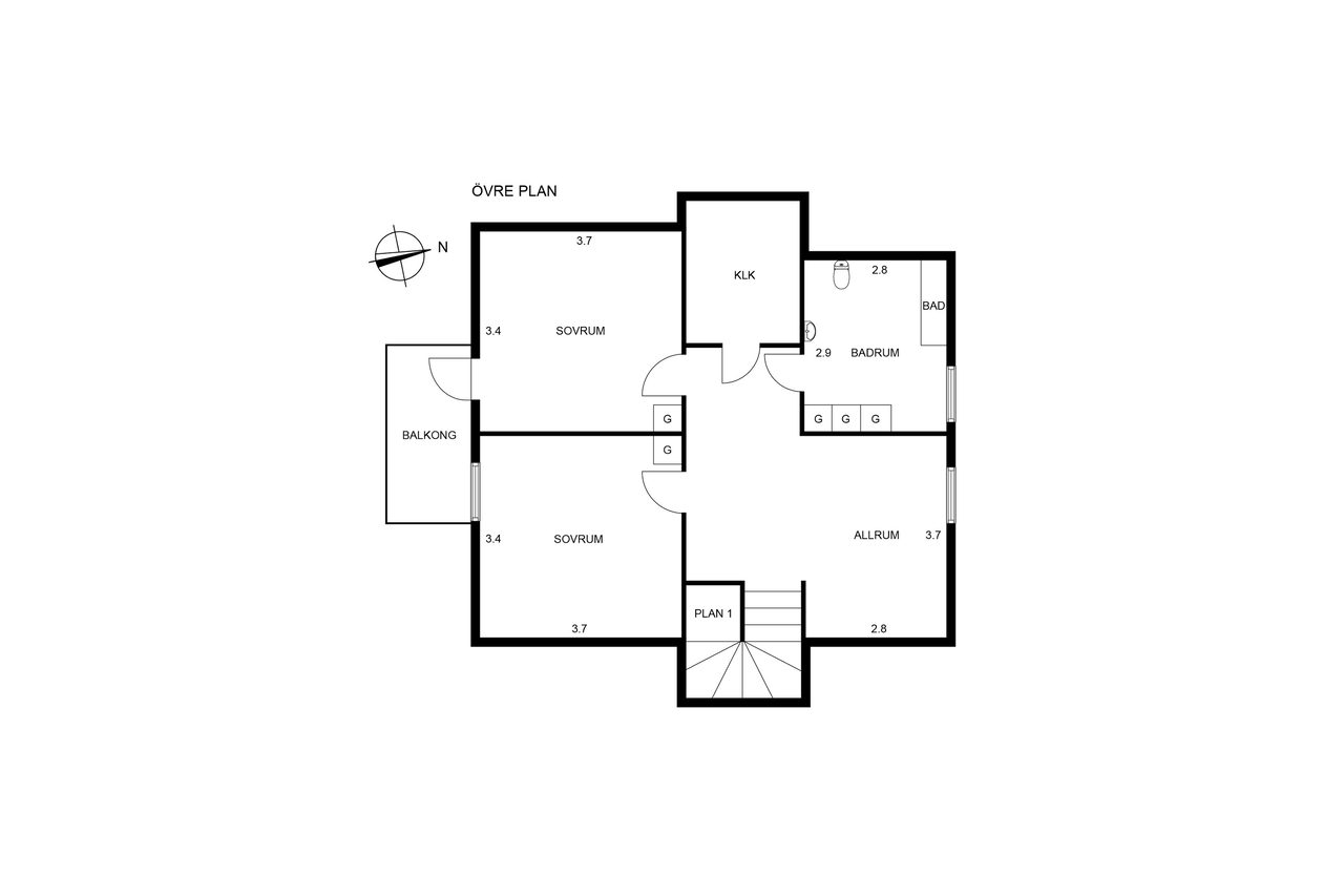 Planritning Paradisvägen 11, Trollhättan - 2