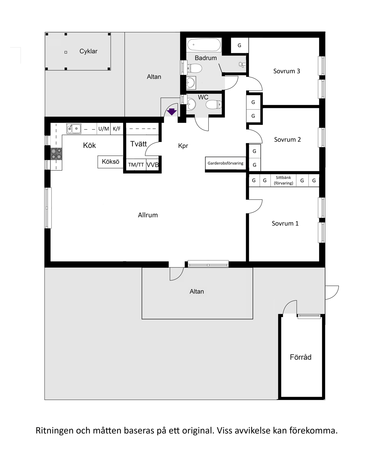 Planritning Rosengårdsvägen 125