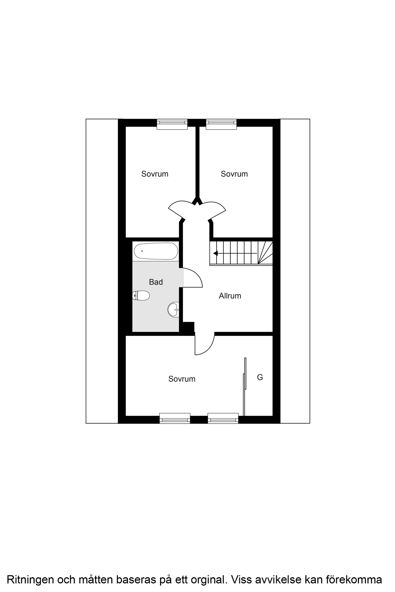 Planritning entréplan Hjortstigen 16 2