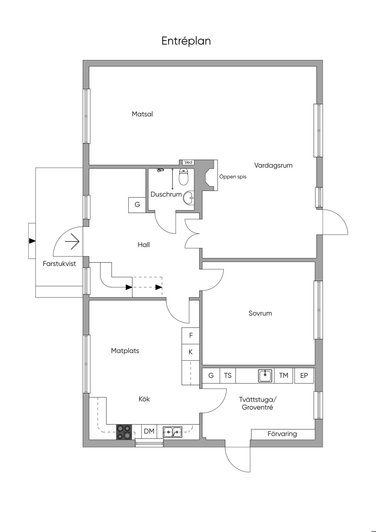 Planritning entréplan