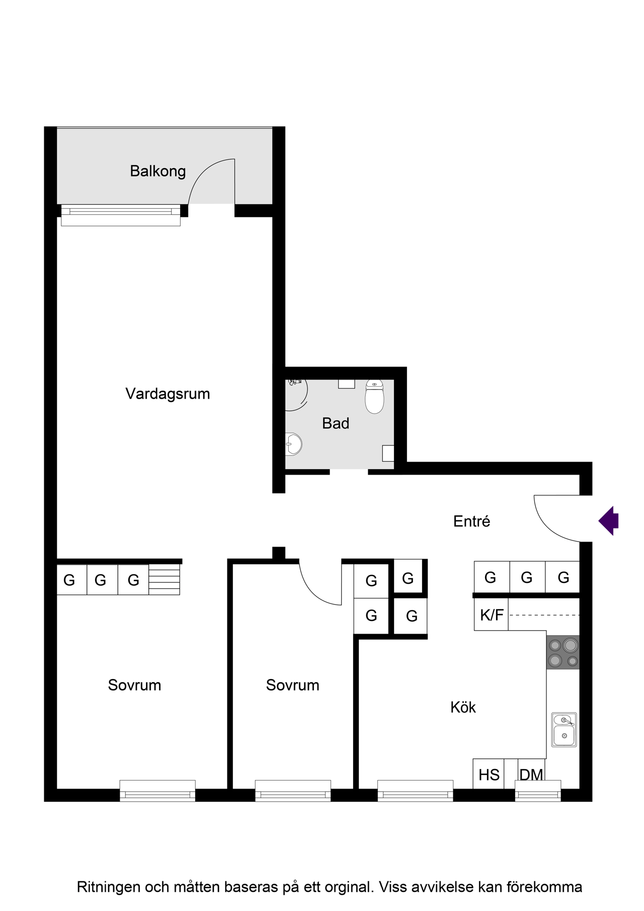 Planritning Tvärvägen 13