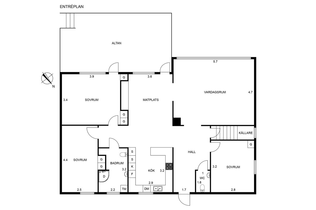 Planritning Tranbärsvägen 1, Brålanda - 2