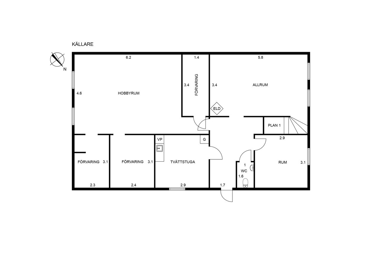 Planritning Tranbärsvägen 1, Brålanda