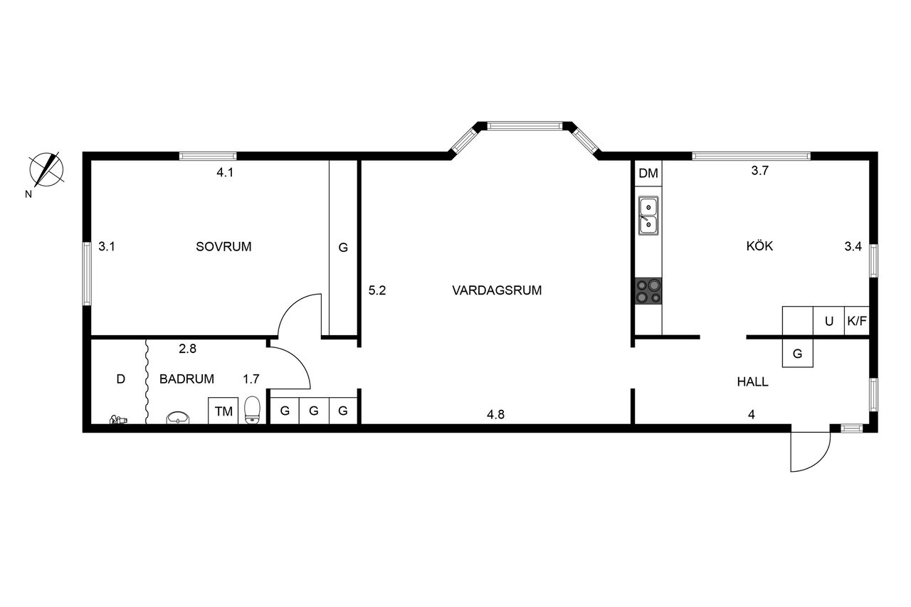 Planritning Norra Gatan 13,Vänersborg