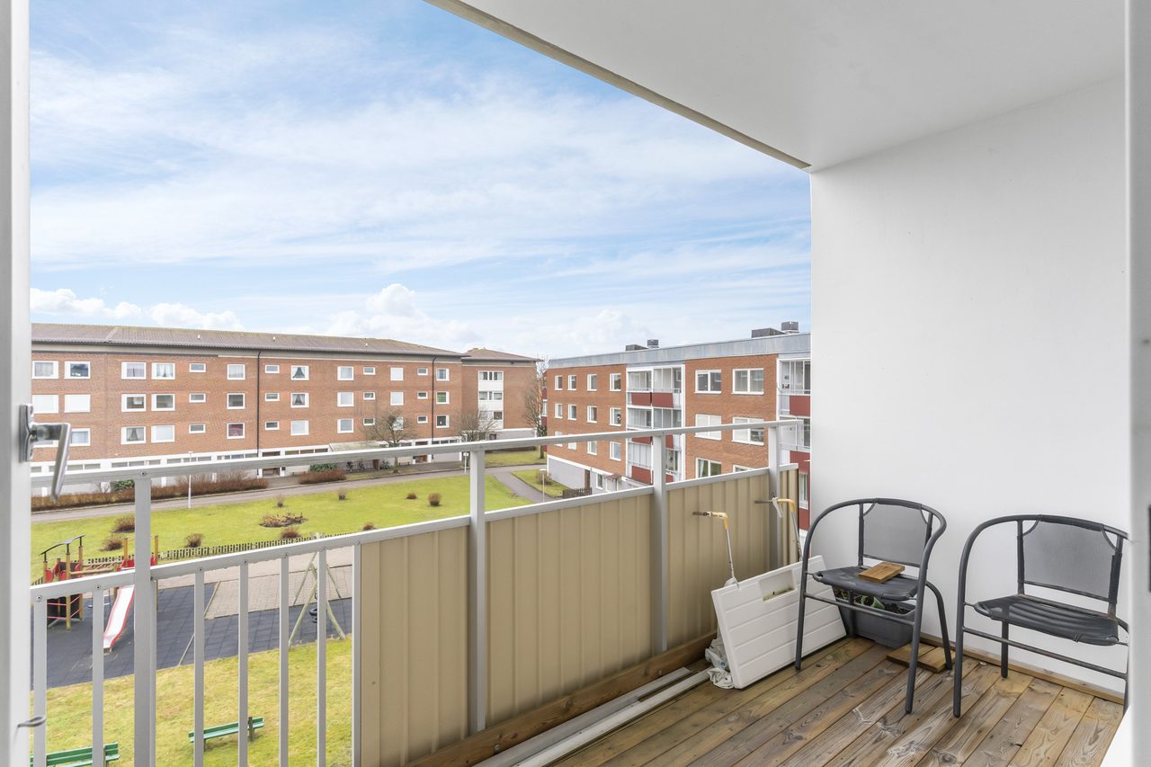 Balkongen med vy mot innergården