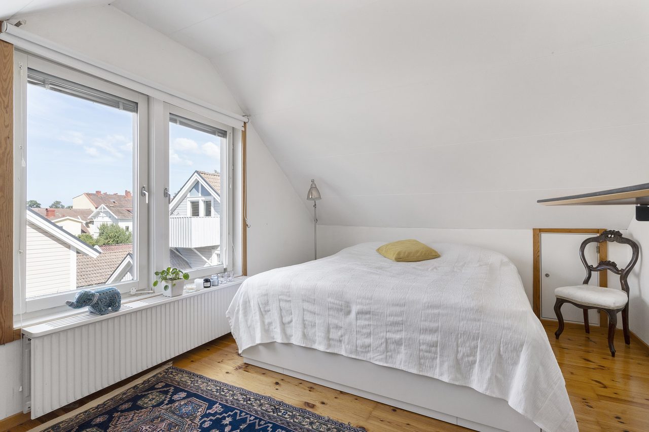 Sovrum på tredje våning