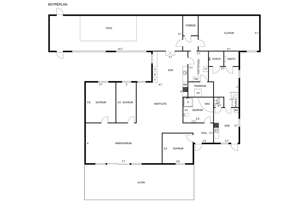 Planritning Nygatan 74A, Vänersborg