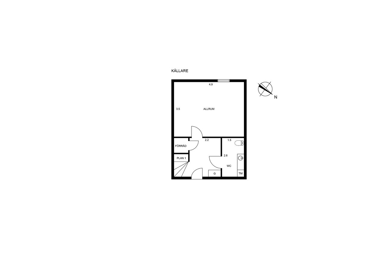 Planritning Lyckhemsgatan 8D, Vänersborg