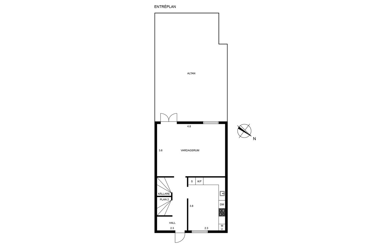 Planritning Lyckhemsgatan 8D, Vänersborg - 2