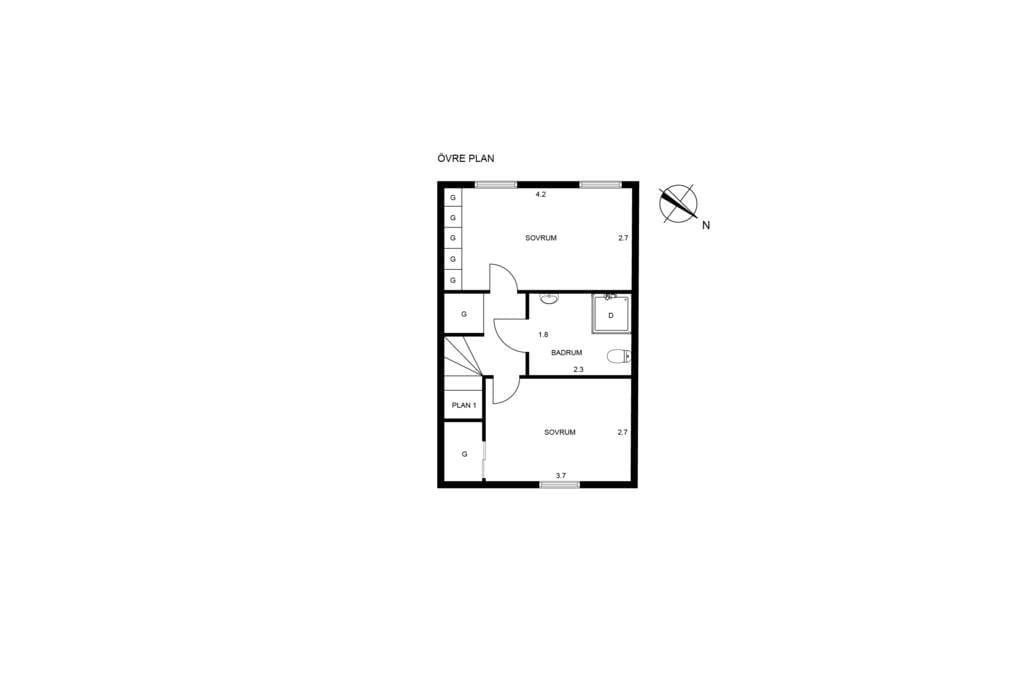 Planritning Lyckhemsgatan 8D, Vänersborg - 3