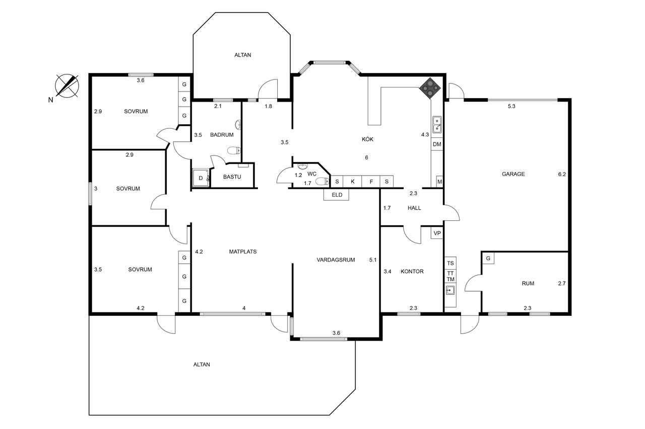 Planritning Rostocksvägen 8, Brålanda