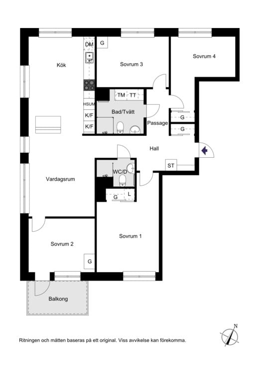 Alternativ planlösning som 5 rok