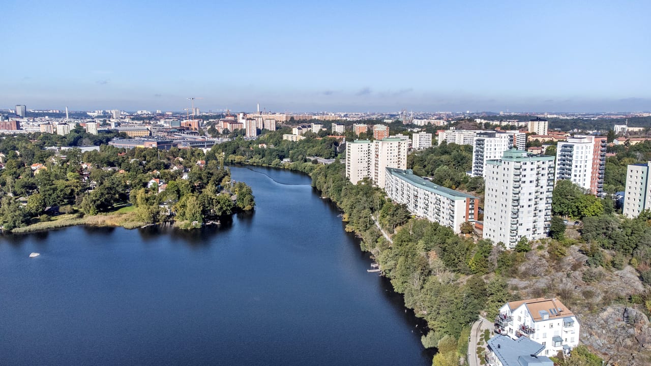 Ekudden in mot Sickla och City