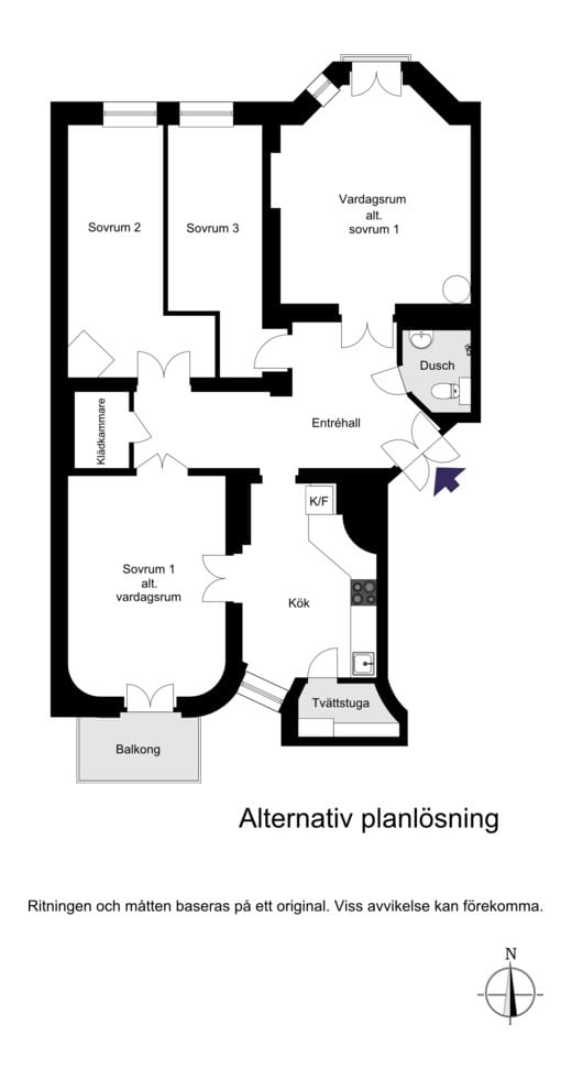 Alt. planlösning som 4:a