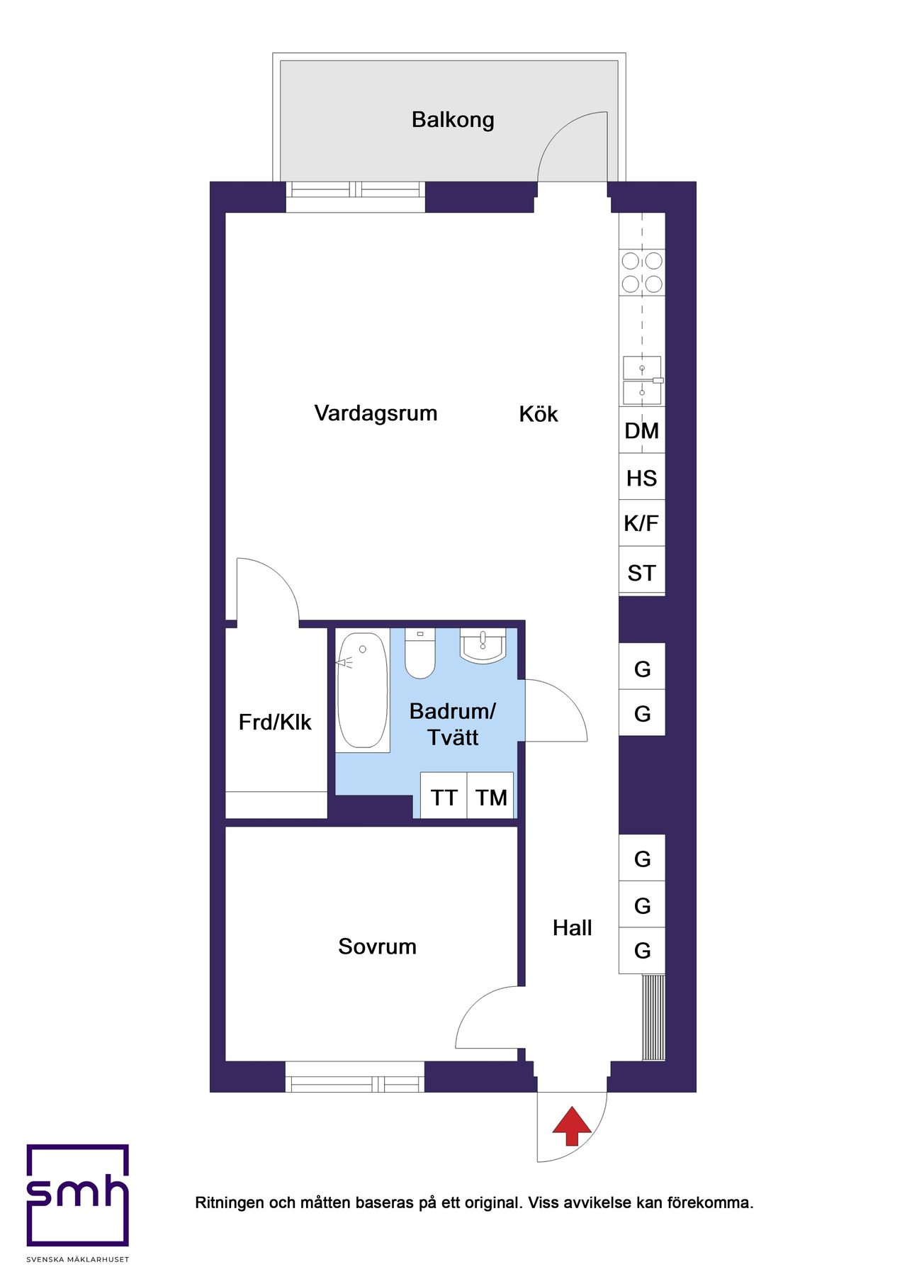 Gaffelseglet 33, Vån 3 av 4