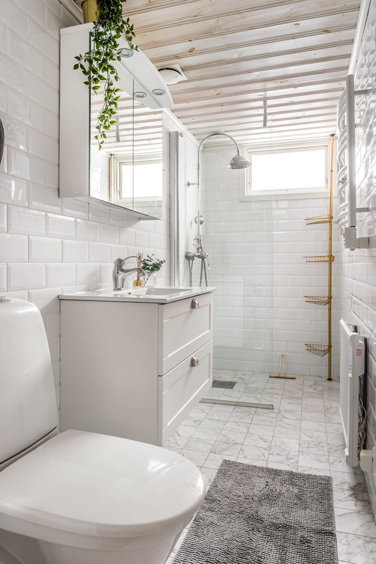 Duschrum på övre plan