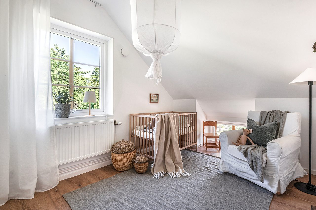 Sovrum på övre plan