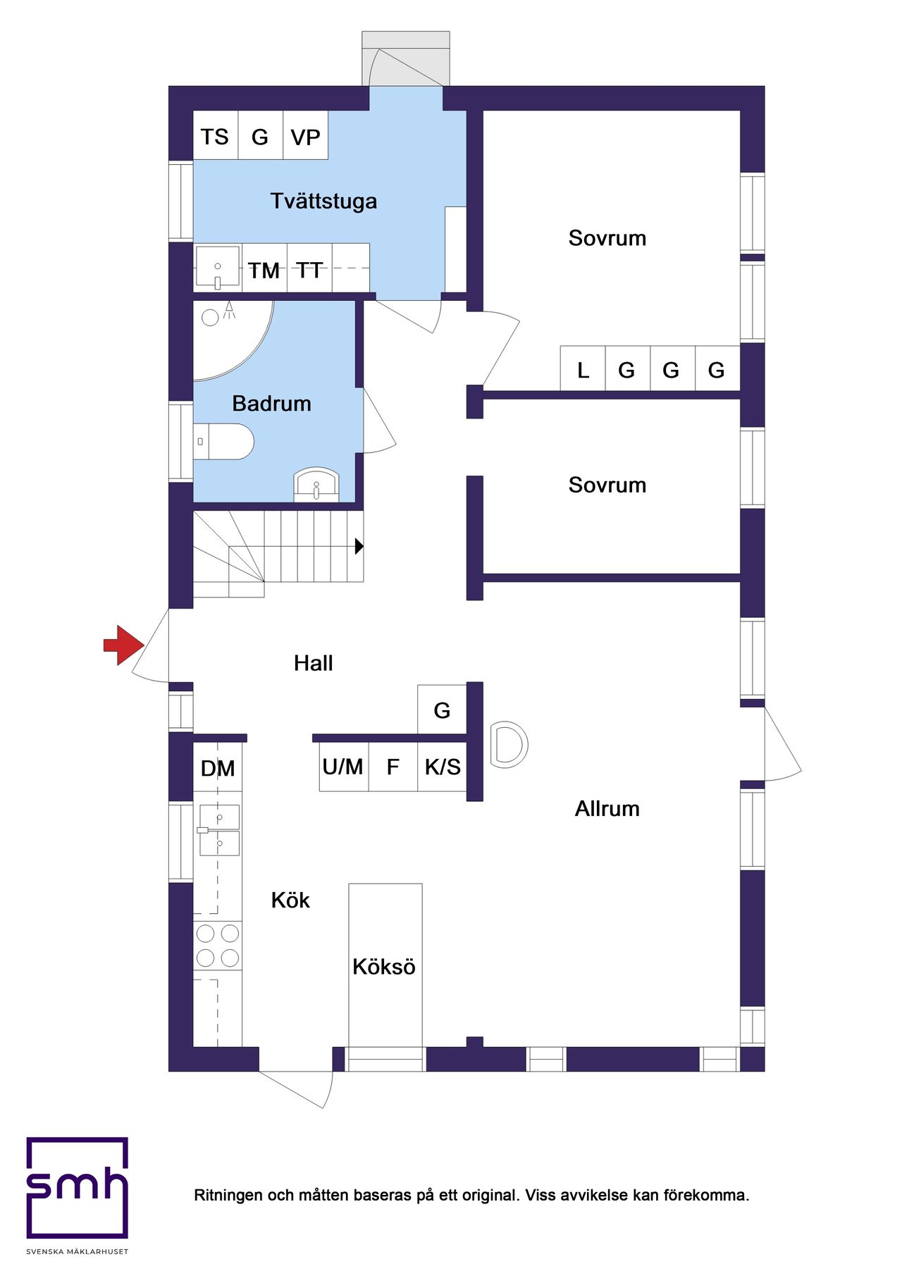 Alternativ planlösning entréplan