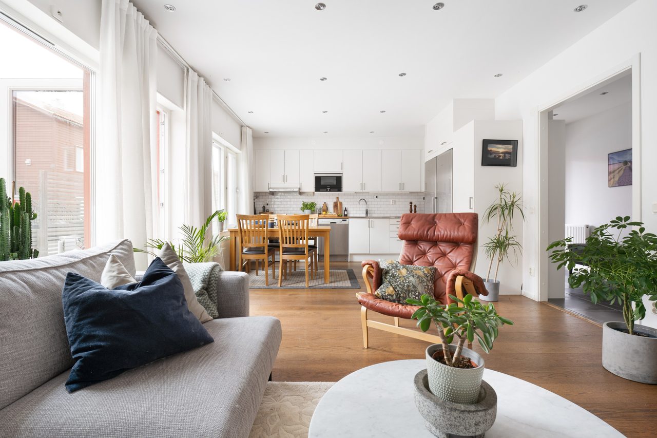 Fina sociala ytor med öppen planlösning