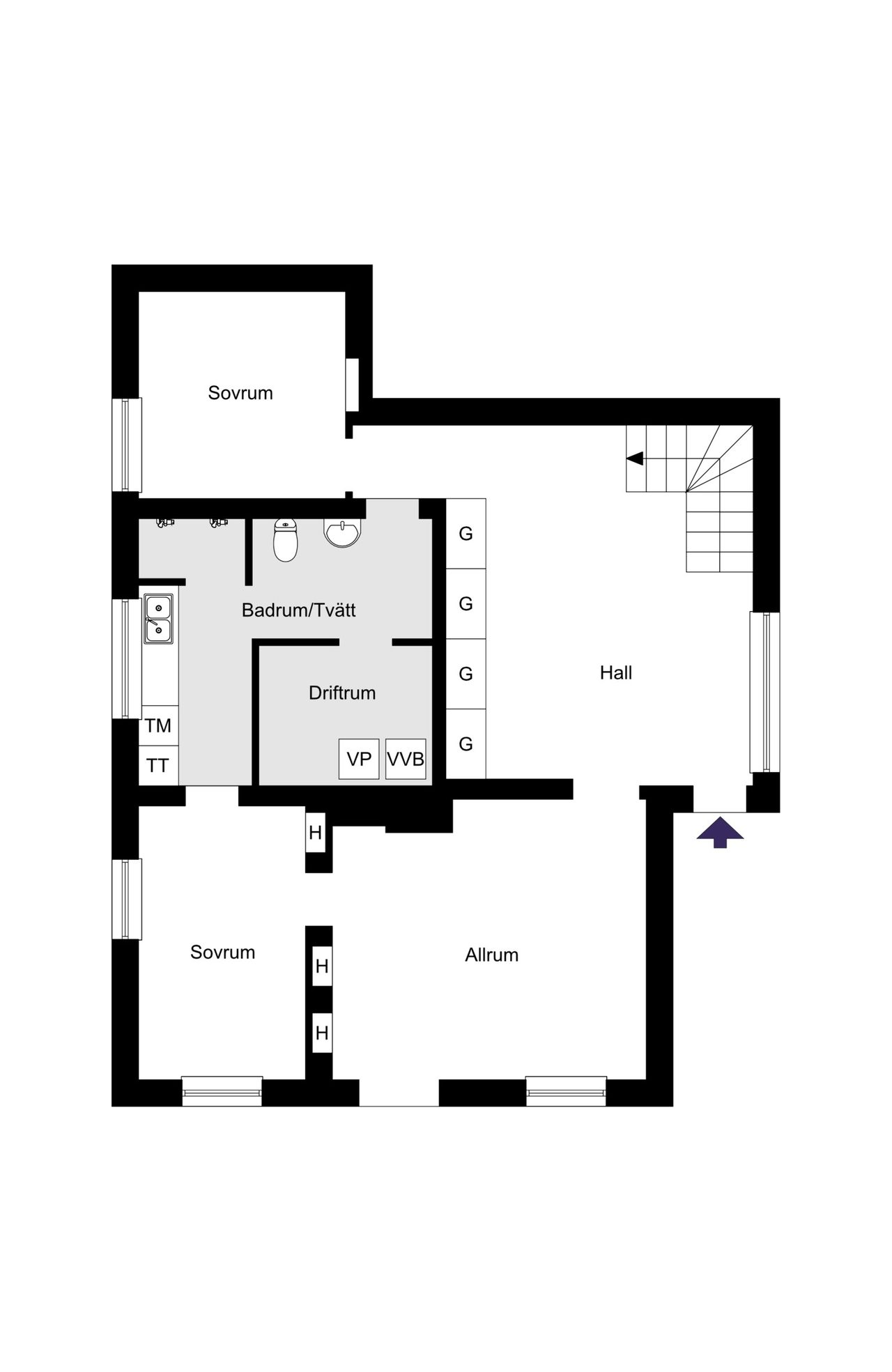 Planritning soutterrängplan