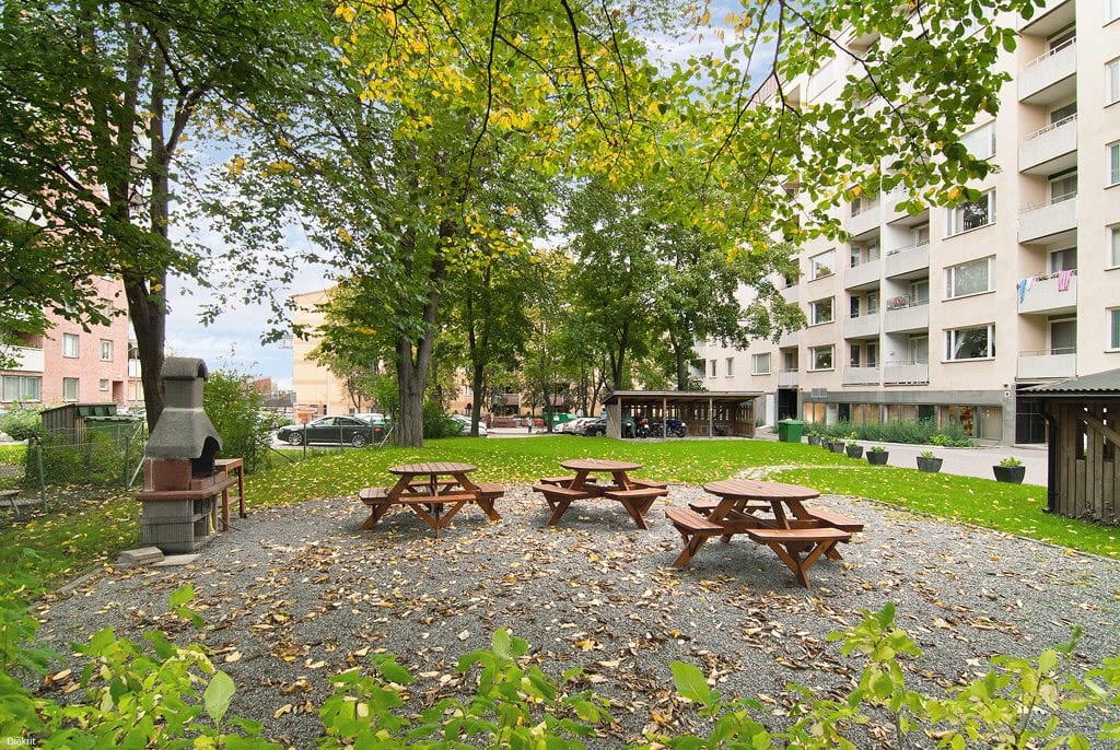 Föreningens uteplats med grill