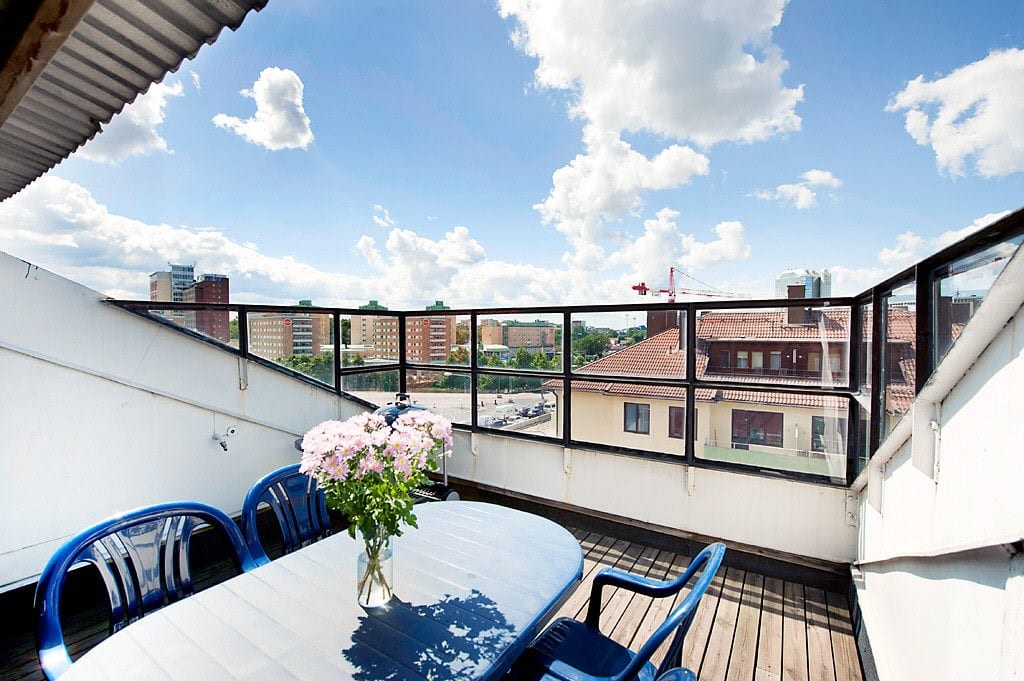 Gemensam takterrass med grill