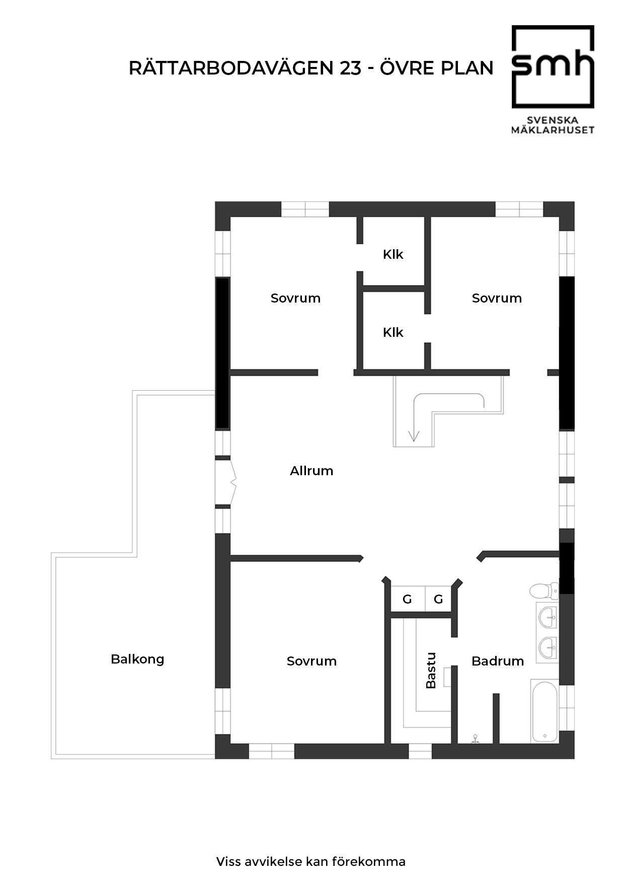 Planritning övre plan