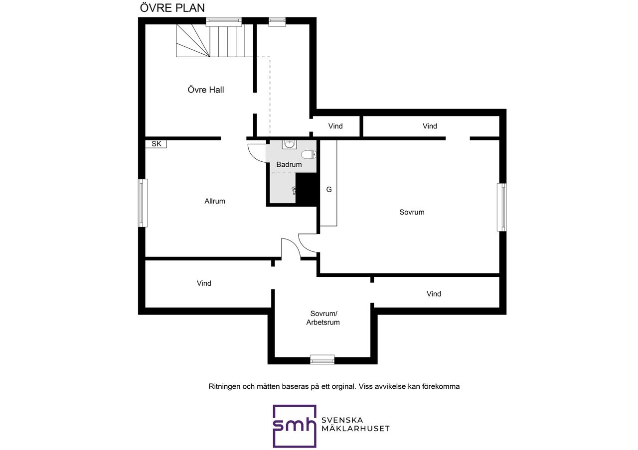 Planritning - Övre plan