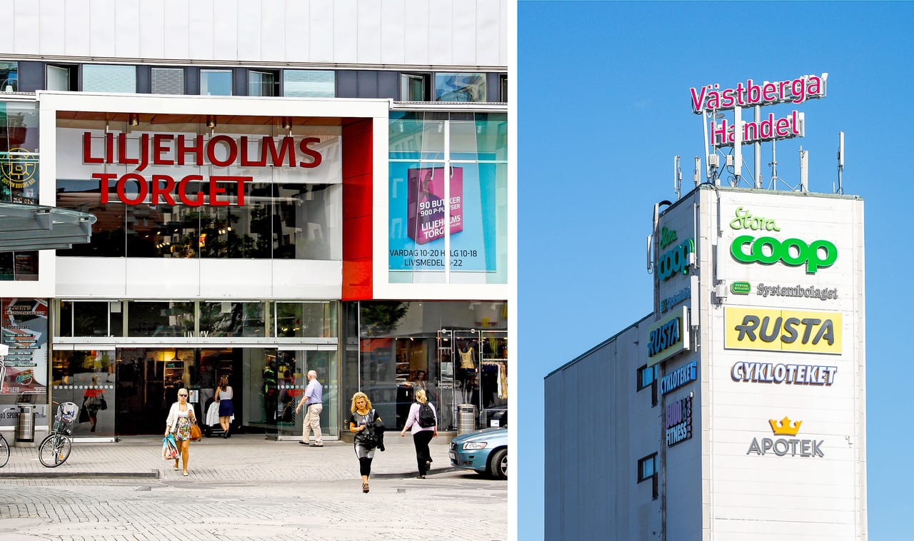 Nära till shopping i Liljeholmens Galleria och storhandling vid Västberga handel