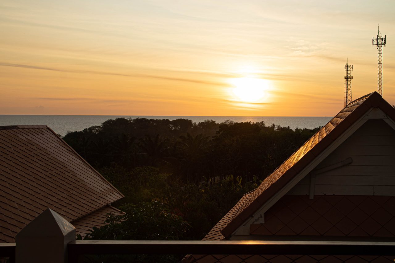 Solnedgång från terassen