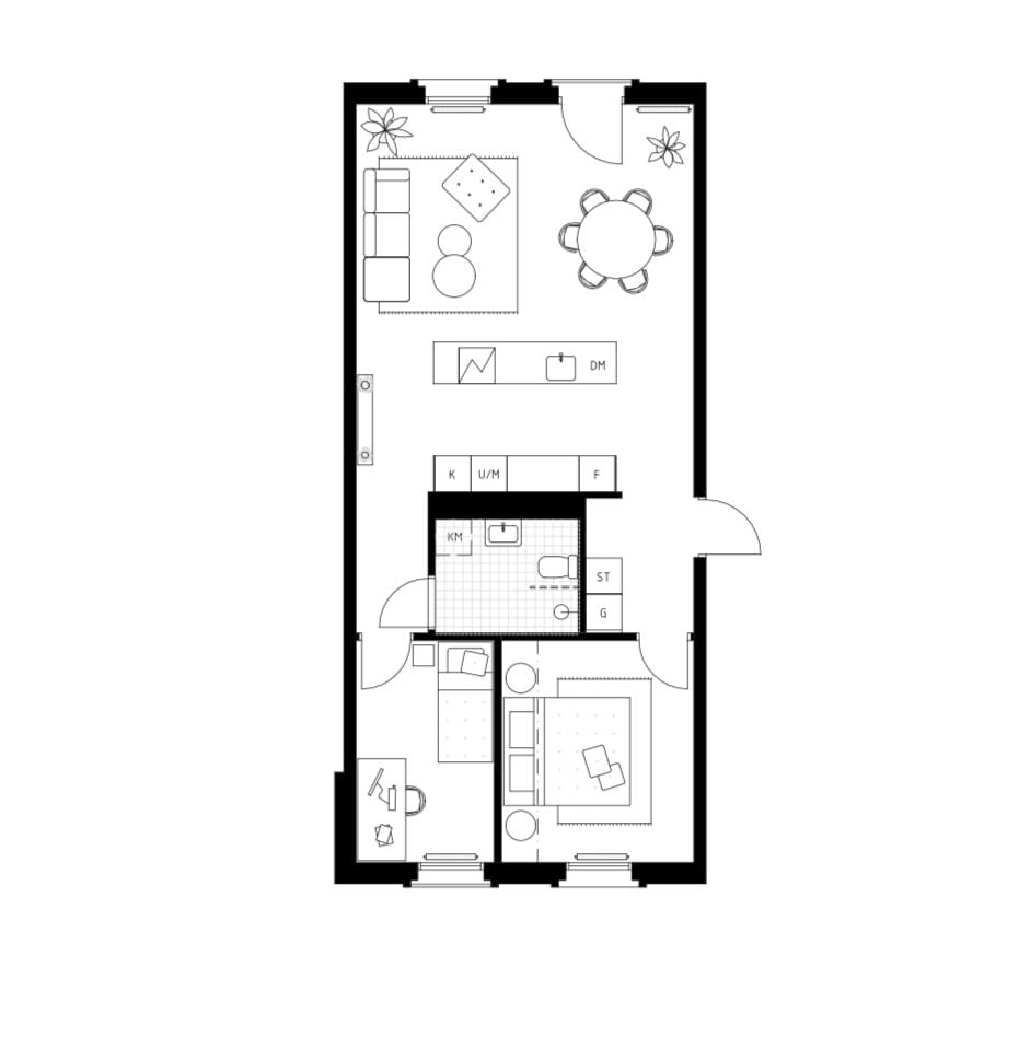 Planritning Vendelsövägen 60b