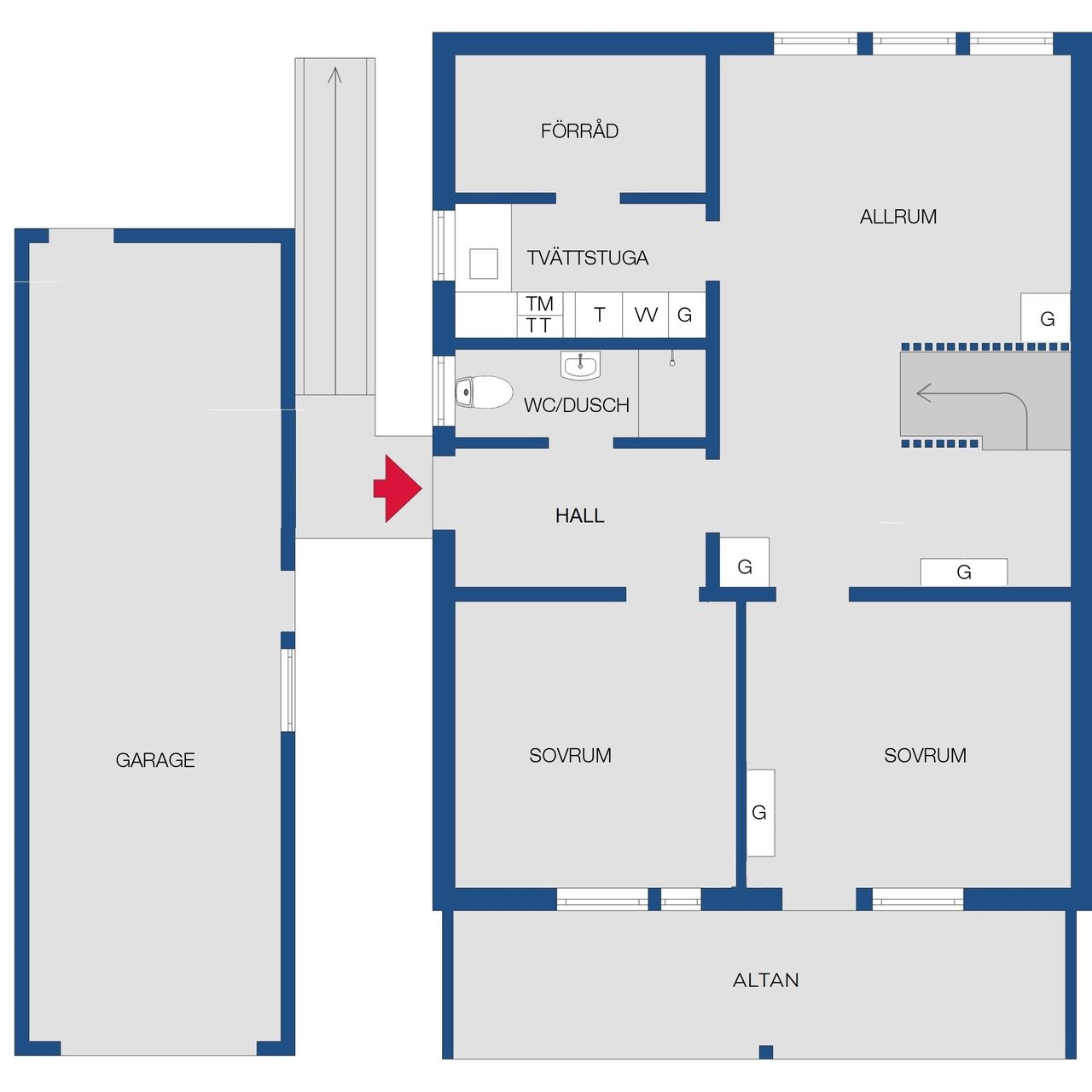 Planlösning entréplan